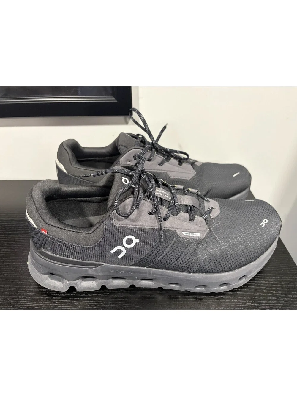 On Cloudrunner Waterproof Men’s Sneakers Size 14 Black